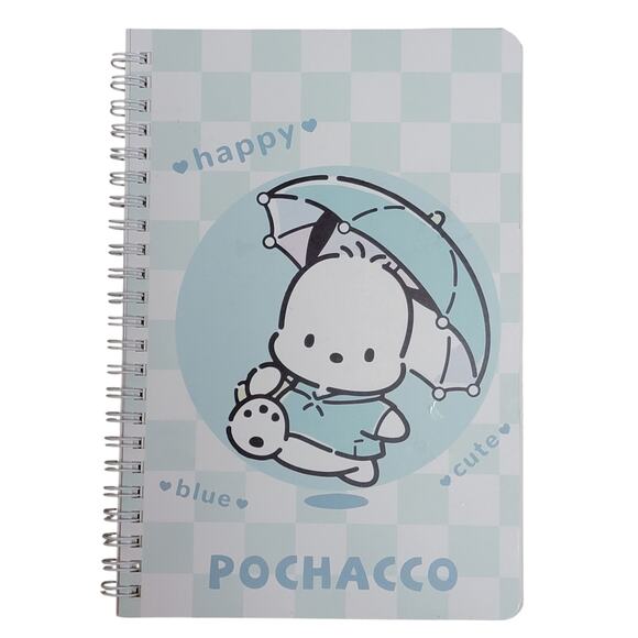 Pochacco Notebook & 4 Pens Set Sanrio Spiral Bound 5.5x8 Gift Stocking Stuffer - Picture 2 of 6